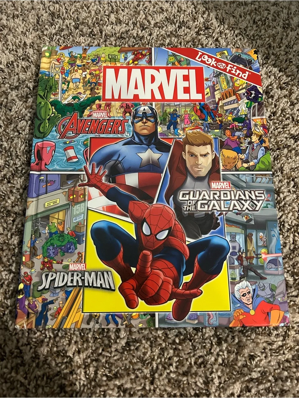 Marvel Look and Find Avengers, Guardians of the Galaxy, Spider-Man